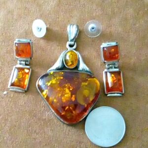 ❤️🍬LUXURIOUS!/AMBER PENDANT SET🎊💕